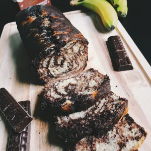 Vegan bananen-chocolade cake